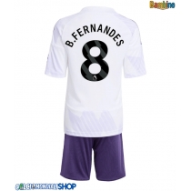 Maglie da calcio Manchester United Bruno Fernandes #8 Seconda Maglia Bambino 2025-26 Manica Corta + Pantaloni corti)